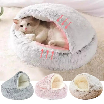 2-in-1 Soft Plush Pet Bed