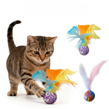 Feather Cat Toy Ball